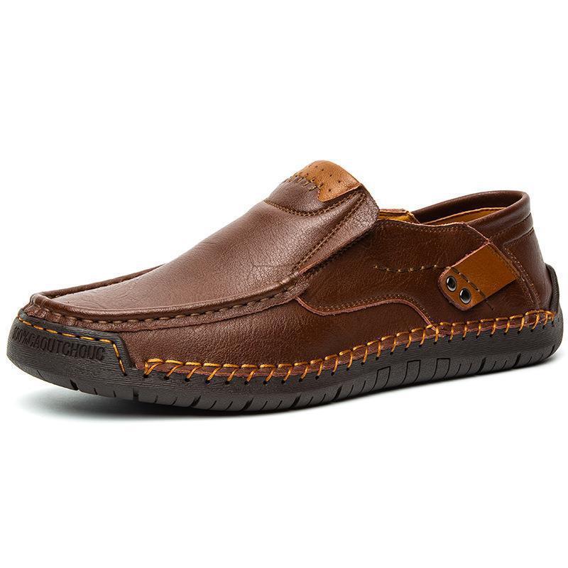 【🎁¡Descuento por tiempo limitado - No te lo pierdas!】Hecho de auténtica piel de vaca australiana👞Cosido a mano para máxima comodidad✅
