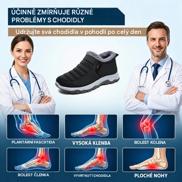 🎉Dnešní speciální nabídka: Sleva 70 % – Nenechte si to ujít! ⏰Ergonomická zimní ortopedická obuv pro úlevu od bolesti chodidel, kolen a zad – unisex