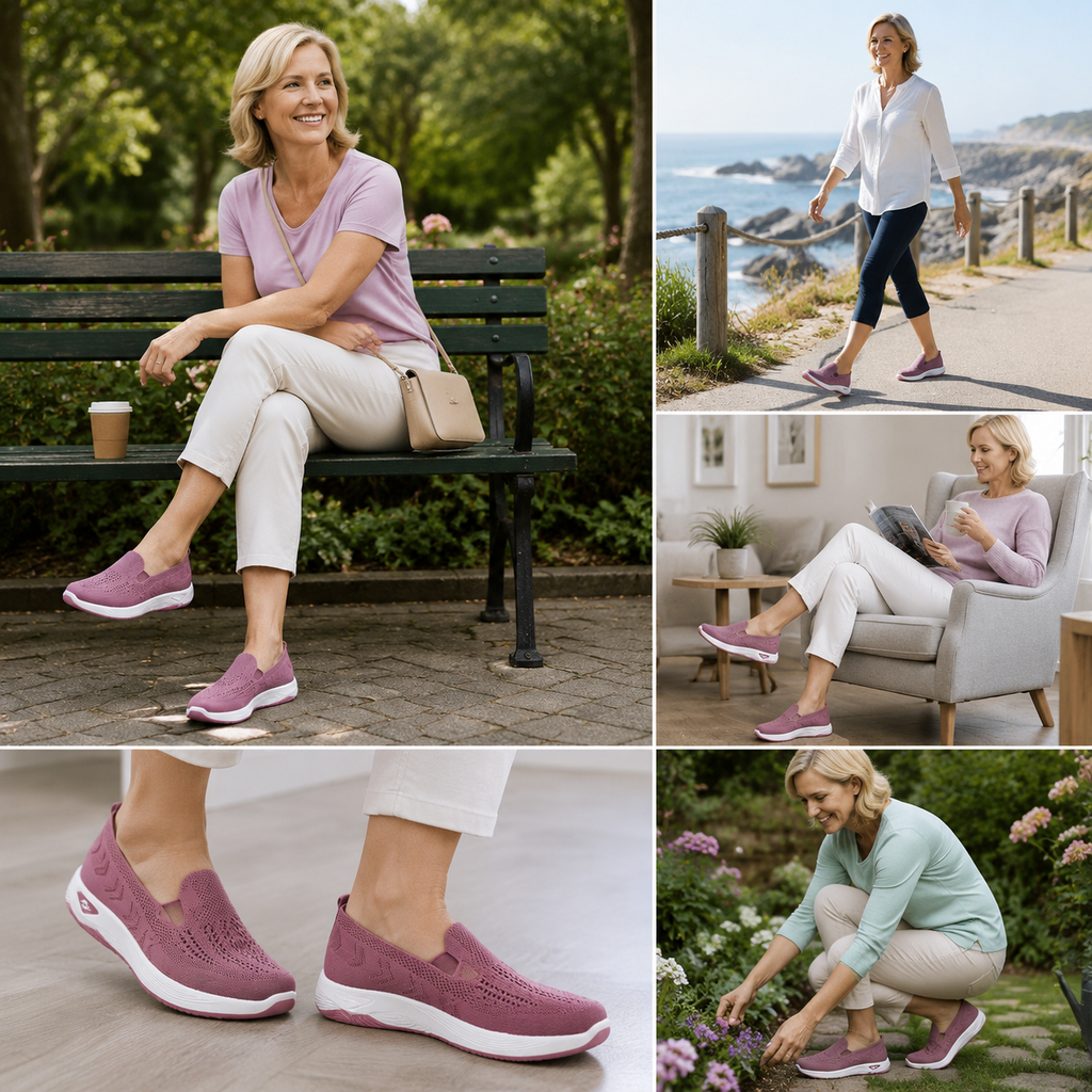 ⏰ 50% de descuento 👟 Zapatos ortopédicos ergonómicos de verano | Transpirables y ligeros ✅ Alivian el dolor de pies | Fáciles de poner y quitar