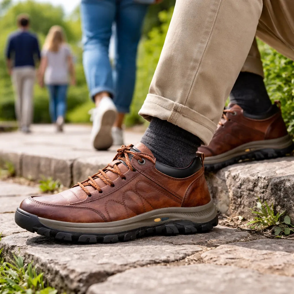 【⏰¡60% de descuento hoy! ¡No te lo pierdas!】⏰Coesses® Ergonomics --- Sandalias de piel de becerro suaves y cómodas (el soporte para el arco del pie facilita la marcha)