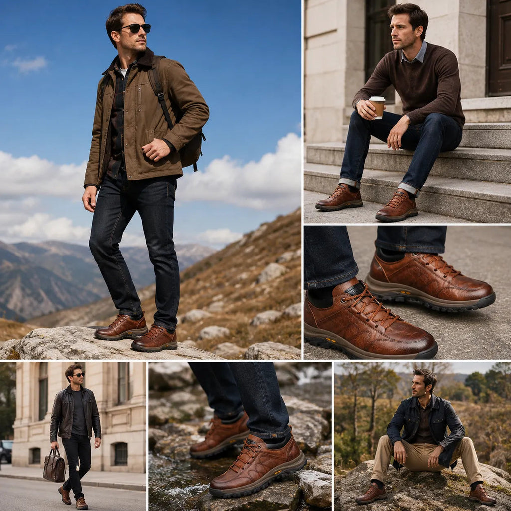 【⏰¡60% de descuento hoy! ¡No te lo pierdas!】⏰Coesses® Ergonomics --- Sandalias de piel de becerro suaves y cómodas (el soporte para el arco del pie facilita la marcha)