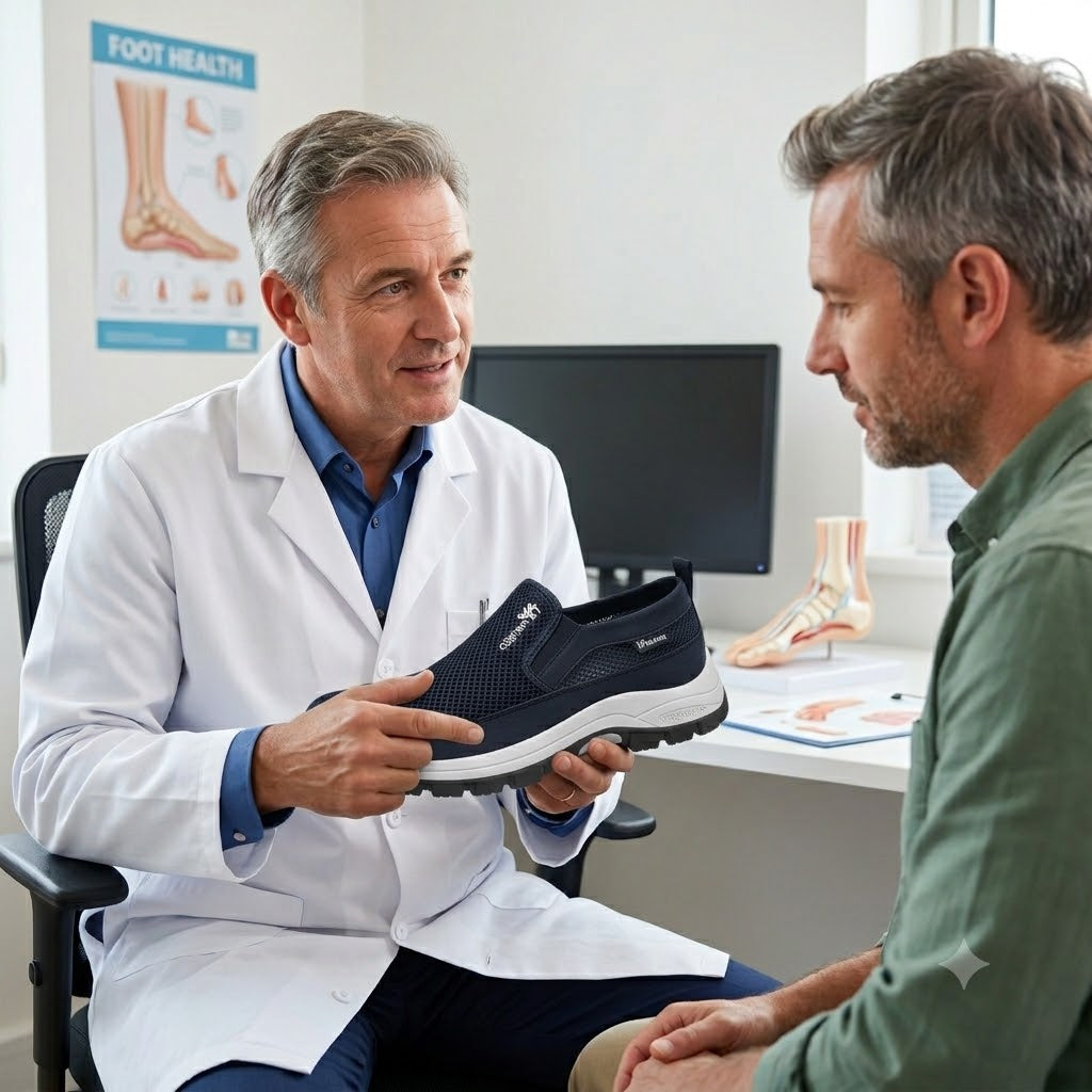 🎁Oferta especial: 50 % de descuento 🎁Zapatos ortopédicos para hombre de diseño ergonómico: cosidos a mano 👟Transpirables y antideslizantes ✅Soporte de arco: caminar sin dolor